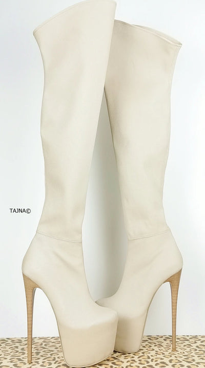 nude platform boots