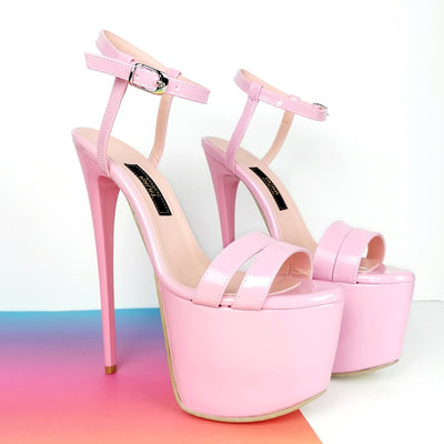 high heels in pink colour