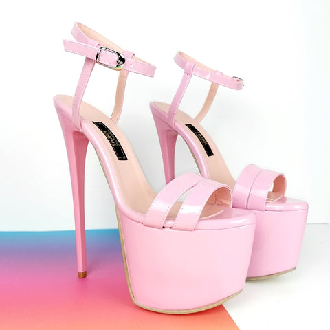 light pink patent heels