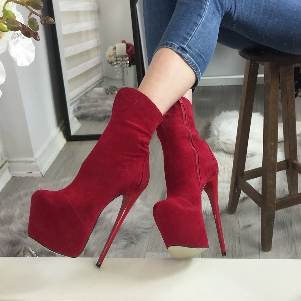 red high heel platform shoes