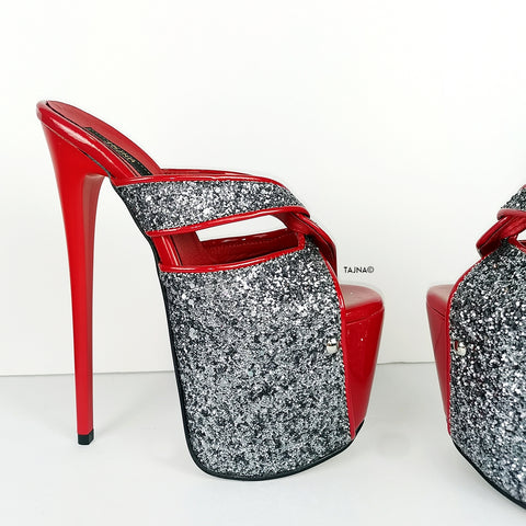 red stiletto mules