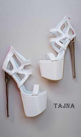 cream white heels