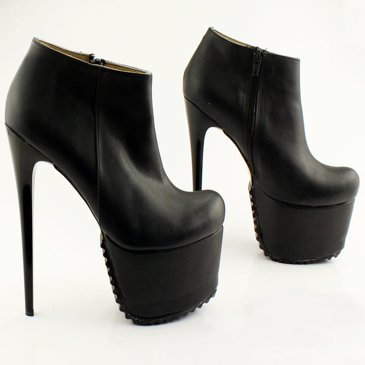 Black Sport Platform Ankle Booties | Tajna Club