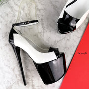 black designer heels