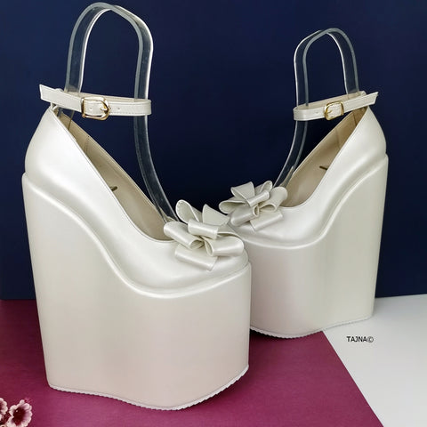 bridal platform wedges