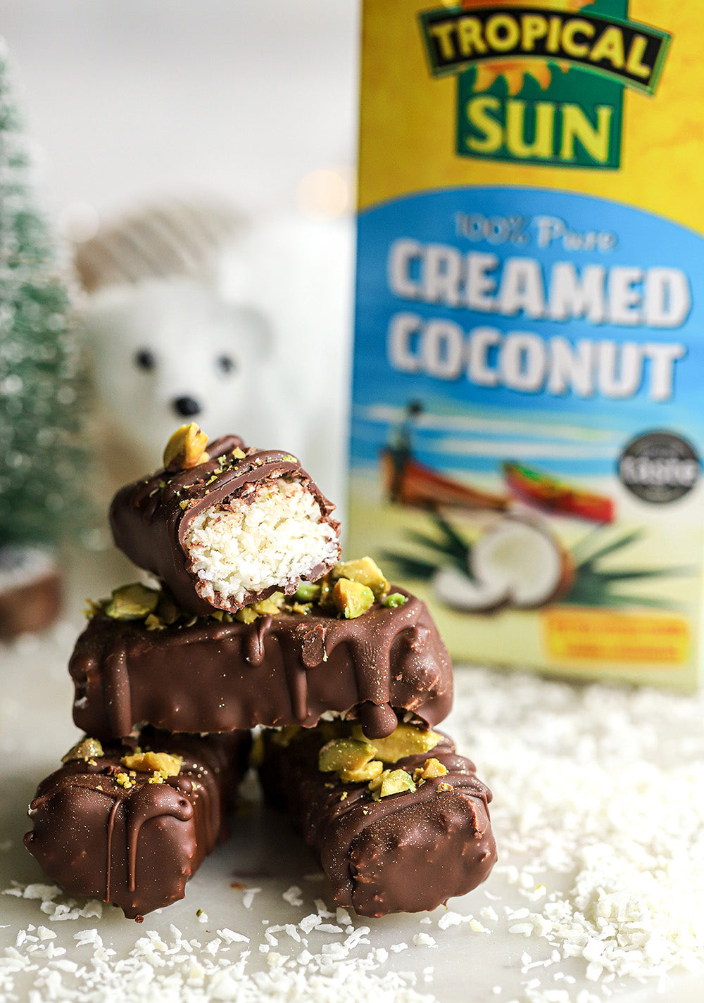 Homemade Bounty Bar with Tropical Sun Creamed Coconut - Charley's Health