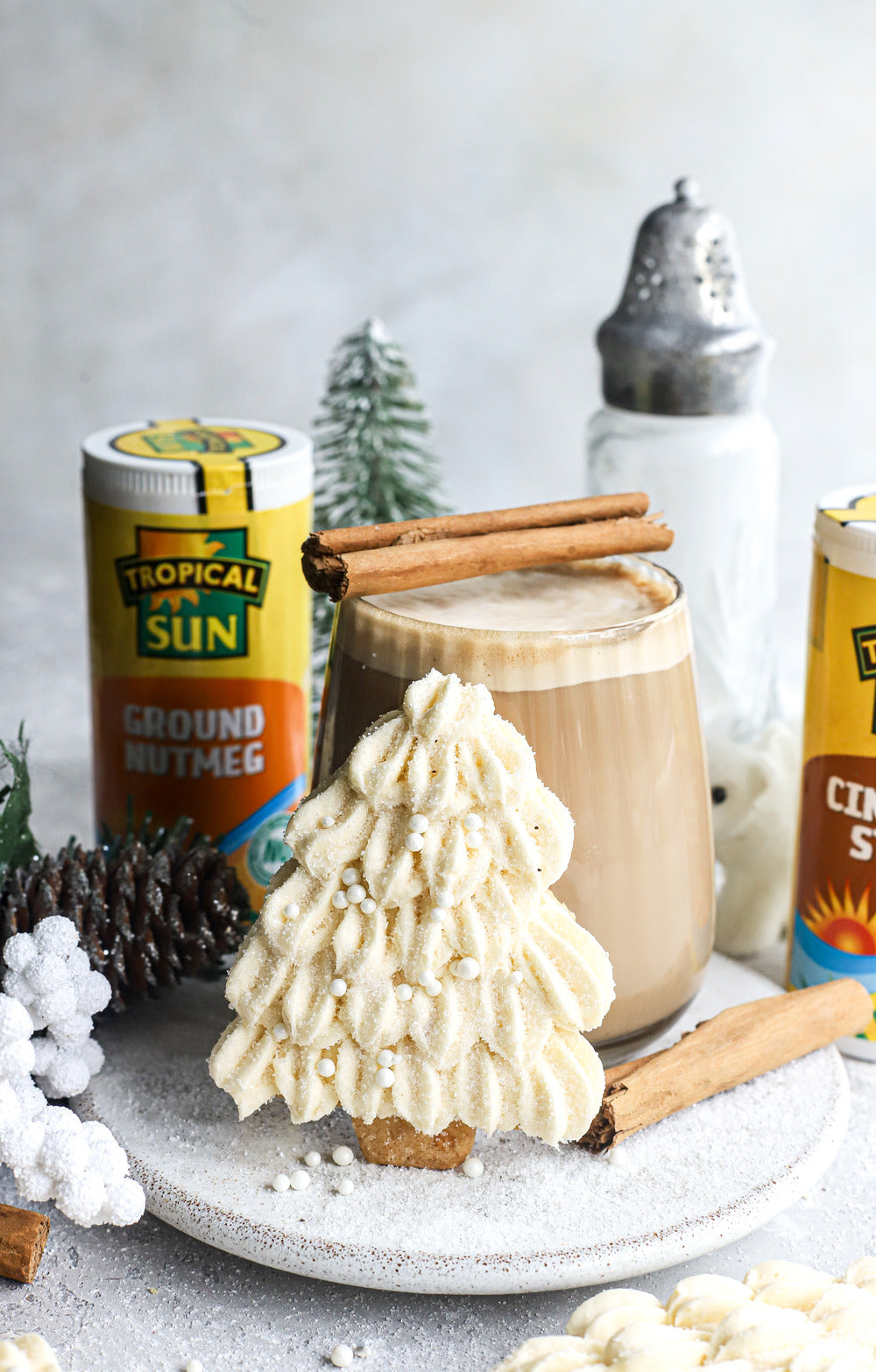 Snowy Christmas Tree Cookies