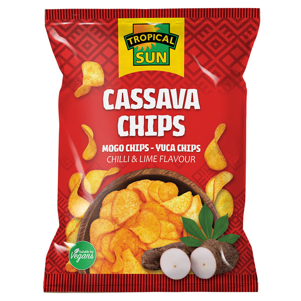 Tropical Sun Cassava Chips - Chilli & Lime Packet 80g