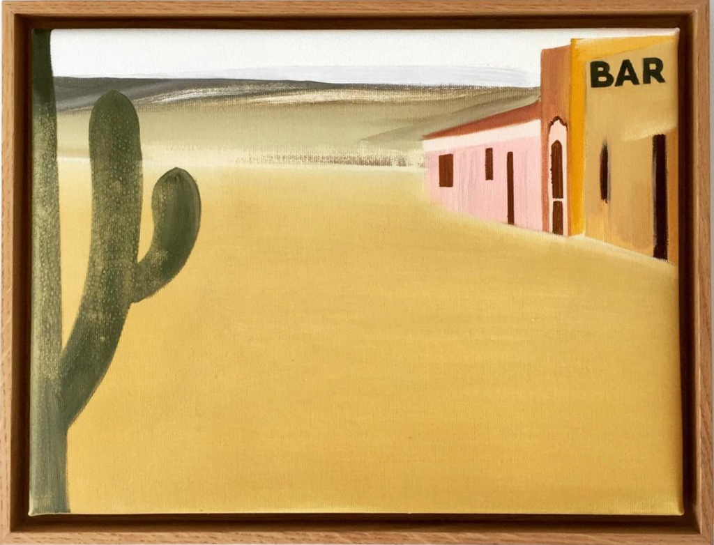 Gabriel Stoian, Sub Saharan desert bar, oil on canvas, 40 x 30 cm, 2022