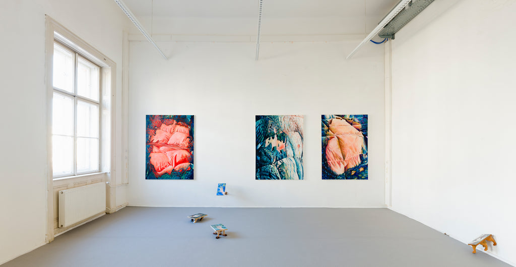 Exhibition view: EMMA KLING Painting fits perfectly in my mouth