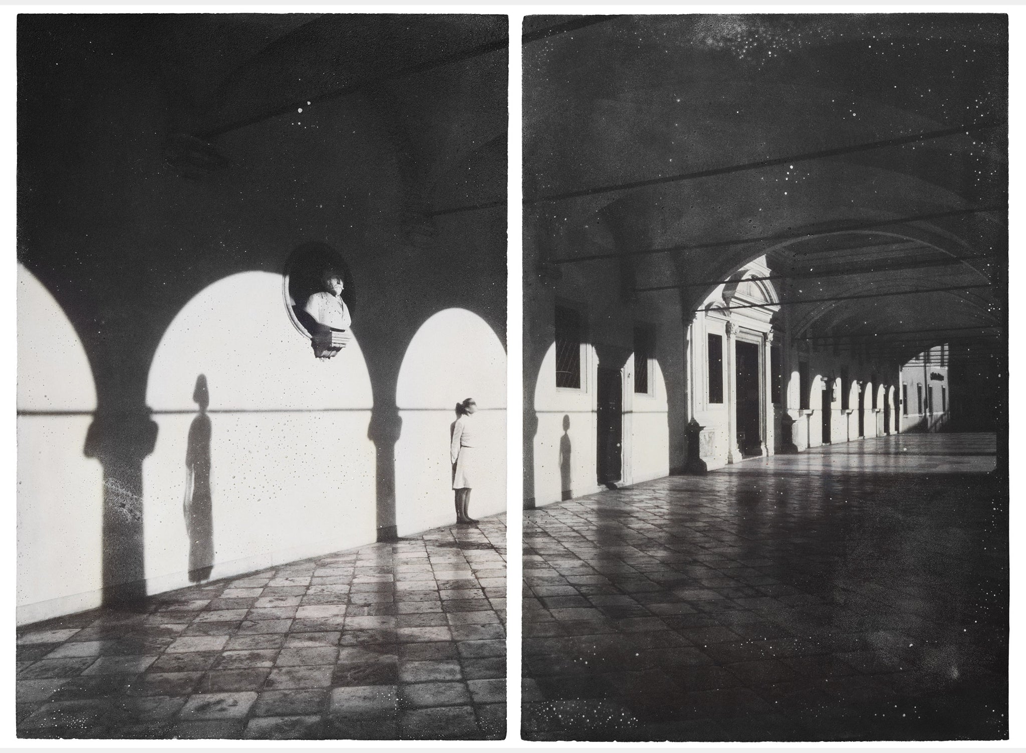 Birgit Graschopf,. Piazza Libertad diptych, photograph on concrete slabs 60 cm x 82 cm, 2022