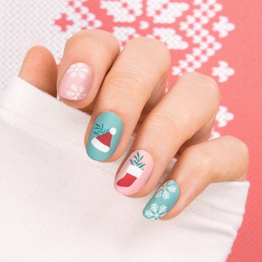 Noel 25, Christmas Village Nail Stamping Plates