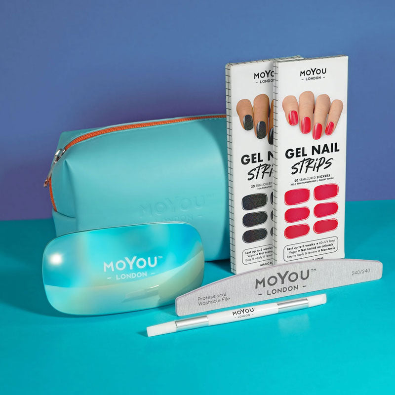 Turquoise Gel Nail Strip set