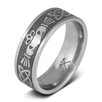 Ross Gold Inlay Titanium Wedding Ring - Zoey - Zoey Philippines