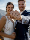 Manly Bands Unique Rings - Couple out in the Wild on Wedding Day