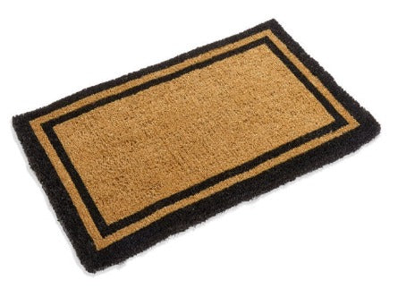 Superio Victorian Gate Coir Welcome Doormat - Black