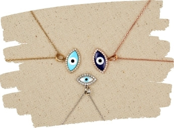 diamond evil eye necklace