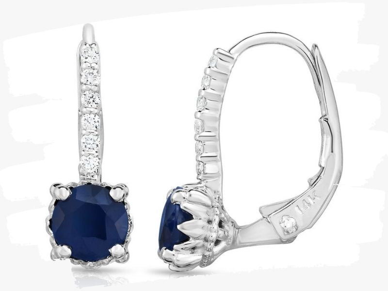 blue sapphire gemstone earrings