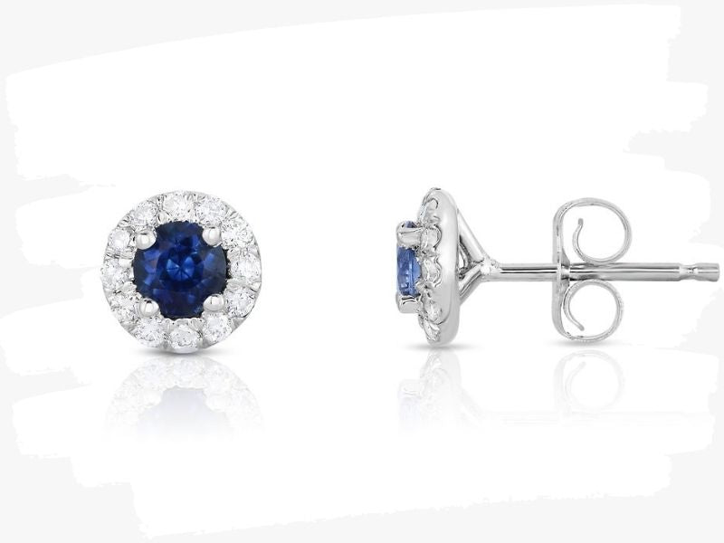 gemstone earrings with diamonds