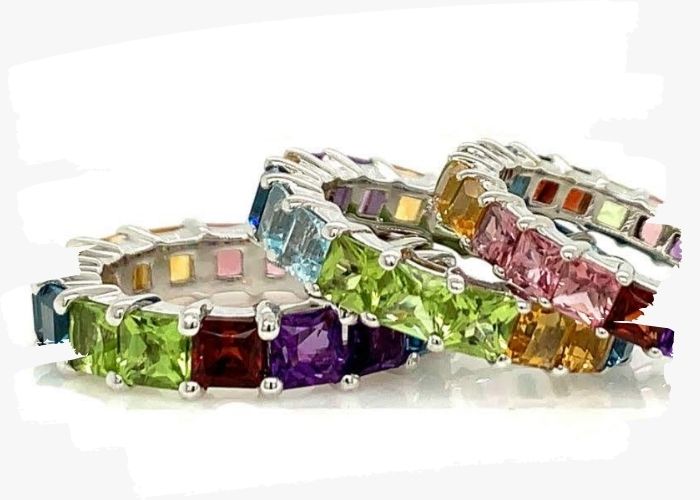 gemstone eternity ring