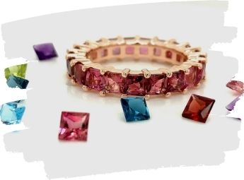 gold pink tourmaline ring