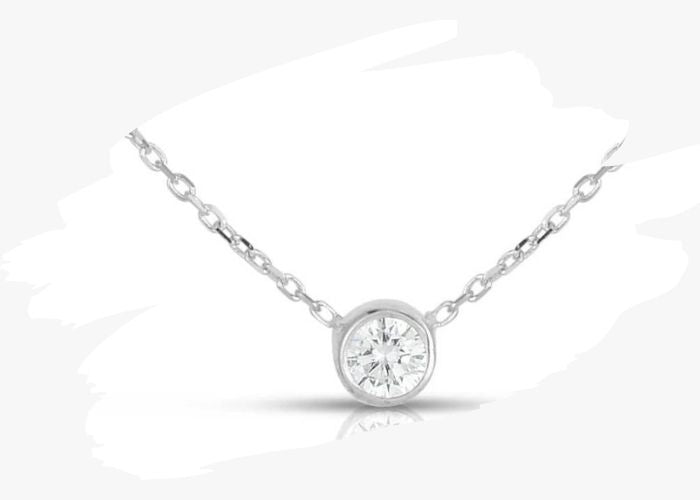 white gold necklace for her