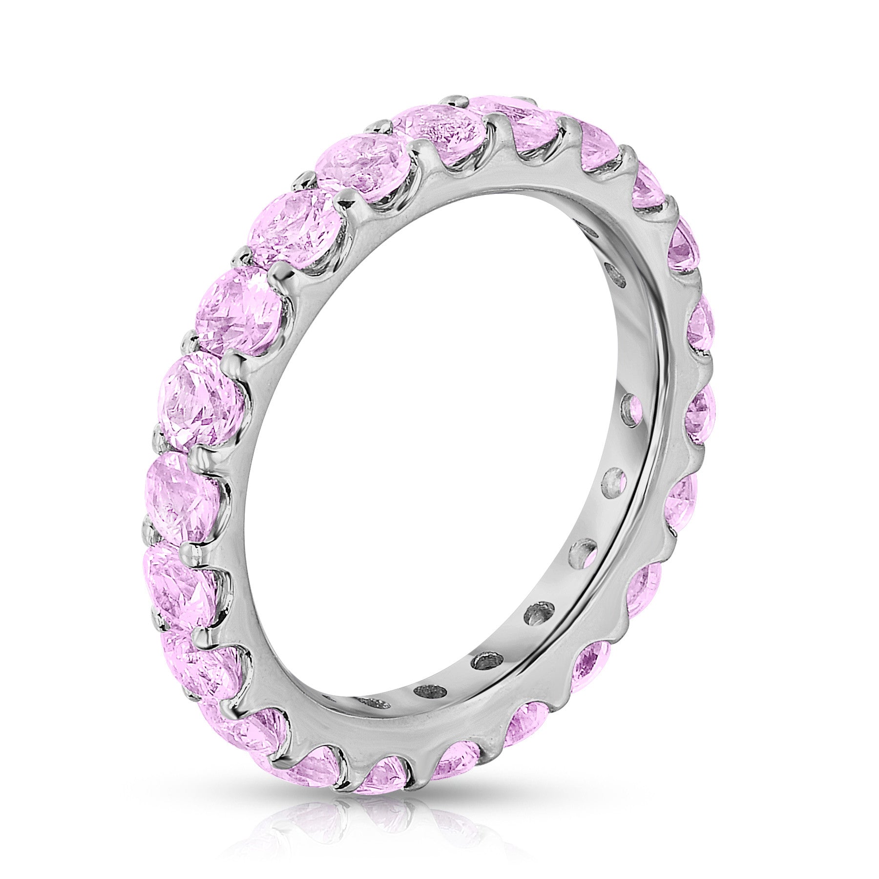 pink sapphire eternity bands