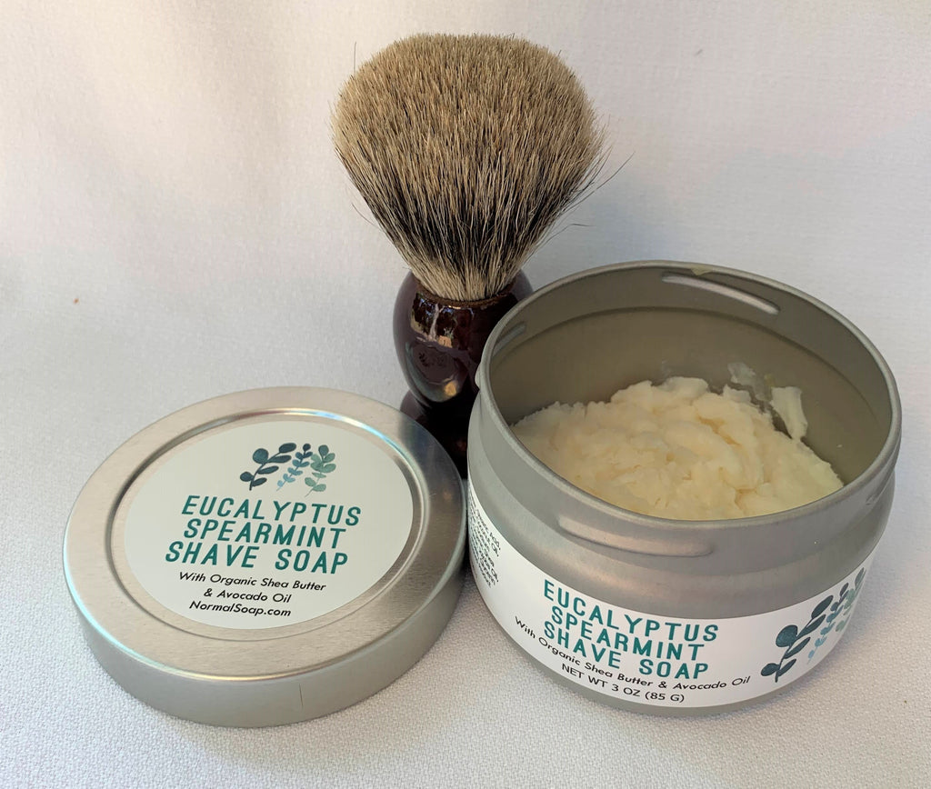 travel shaving brush and soap