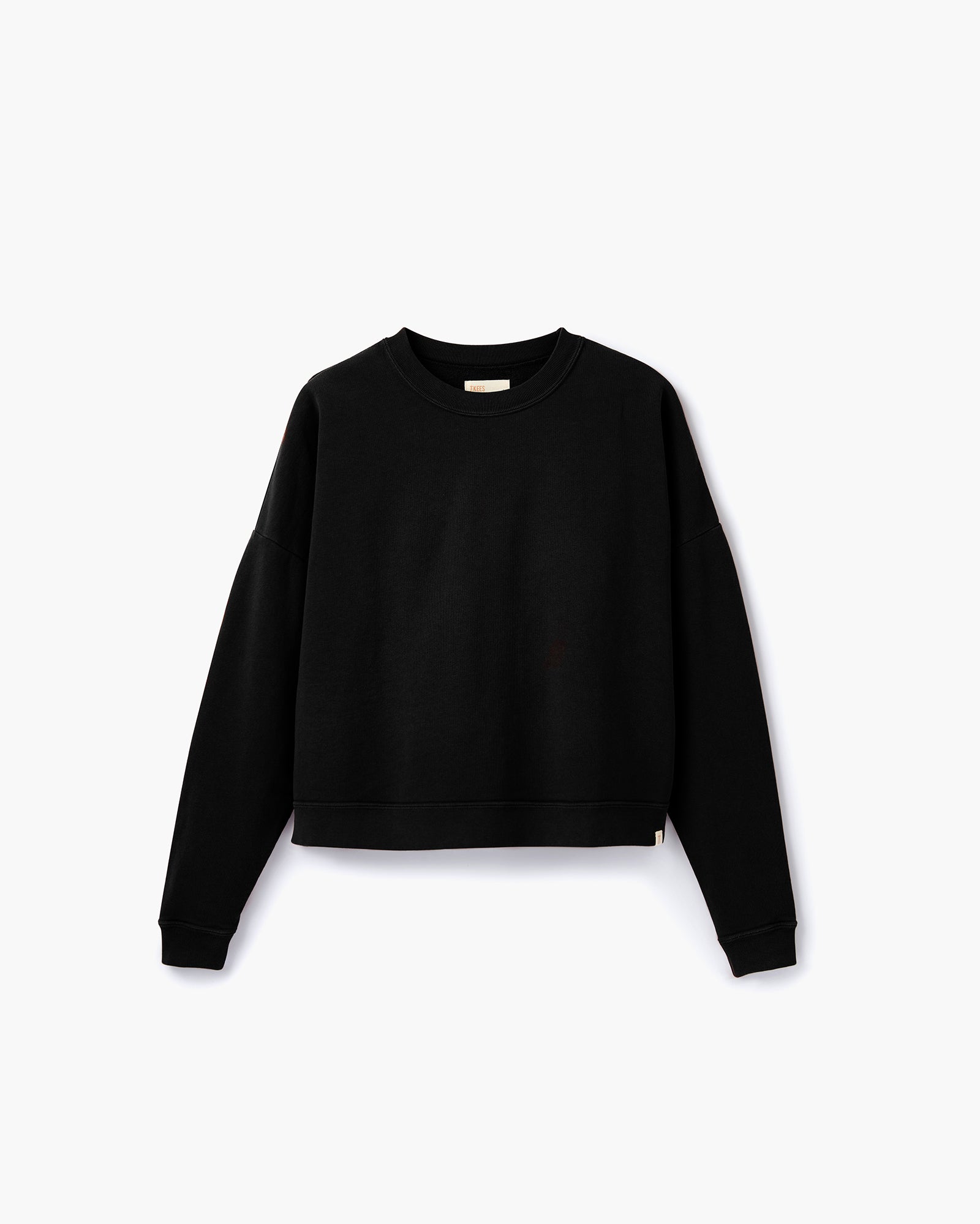 Core Boxy Crewneck in Black | Sweatshirts | Women's Clothing – TKEES