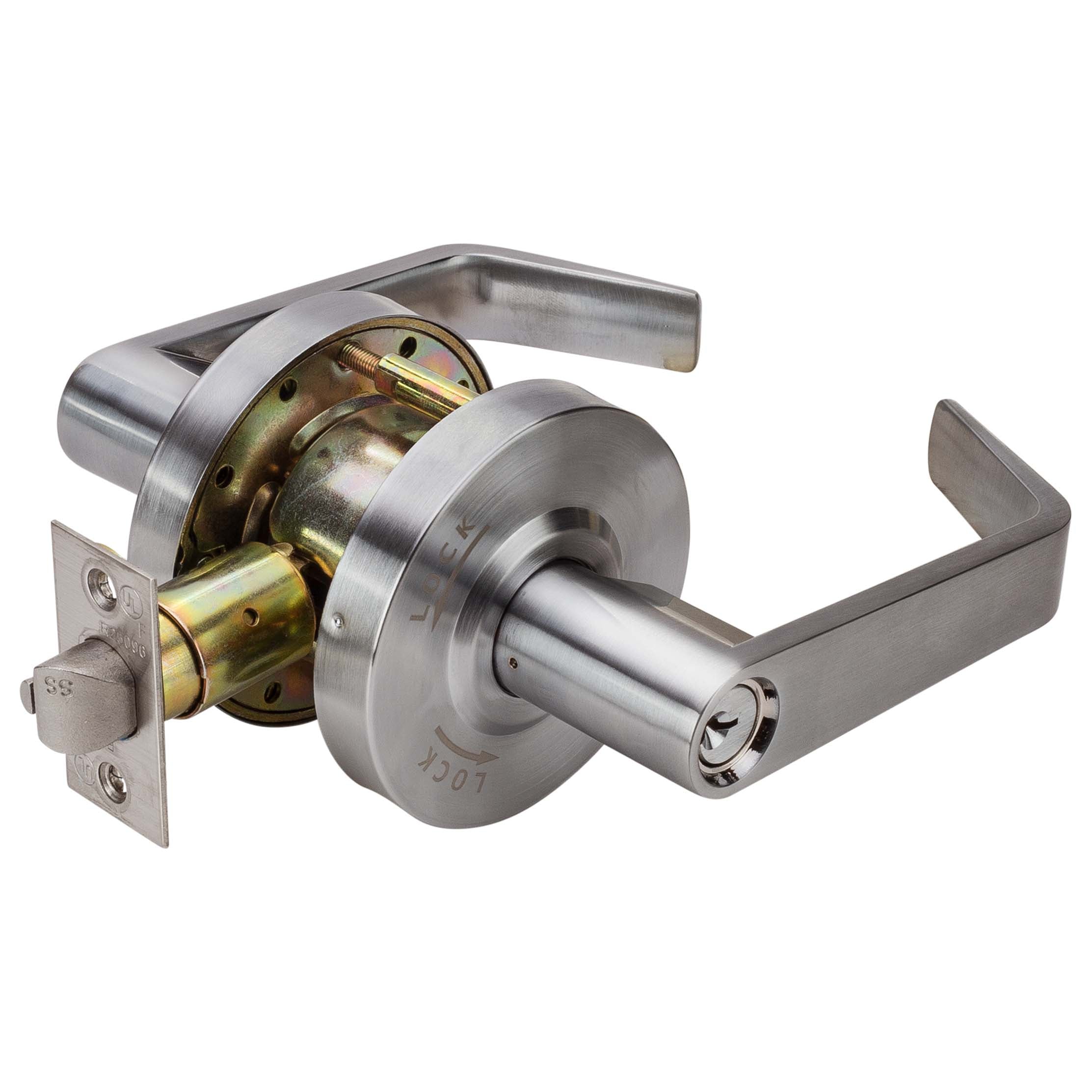 Commercial Door Lever Set Intruder Classroom / Keyed Function, UL Fire Rated, ANSI 2, Vigilant Collection