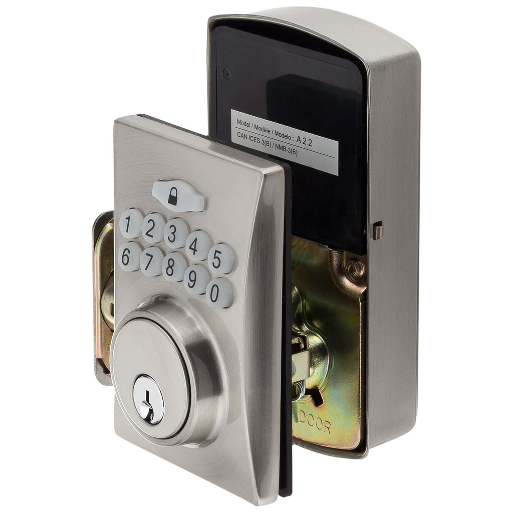 Electronic Keyless Deadbolt - Satin Nickel - Harney Hardware