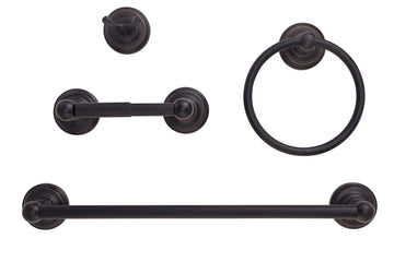 Design House 188425 Savannah 4 - Piece Bathroom Hardware Set Finish: Matte Black/White