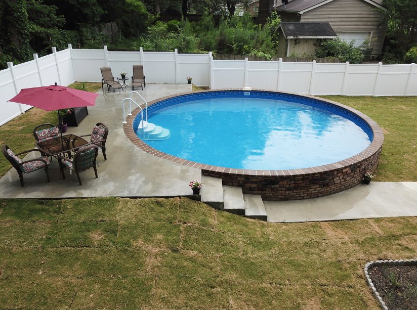 Stealth Semi-Inground Pool – Hansen's Pool & Spa