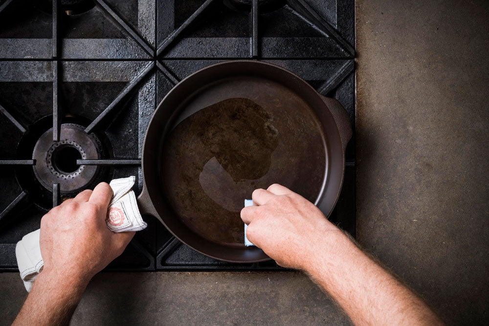 My first time restoring a cast iron pan! Now, any storage