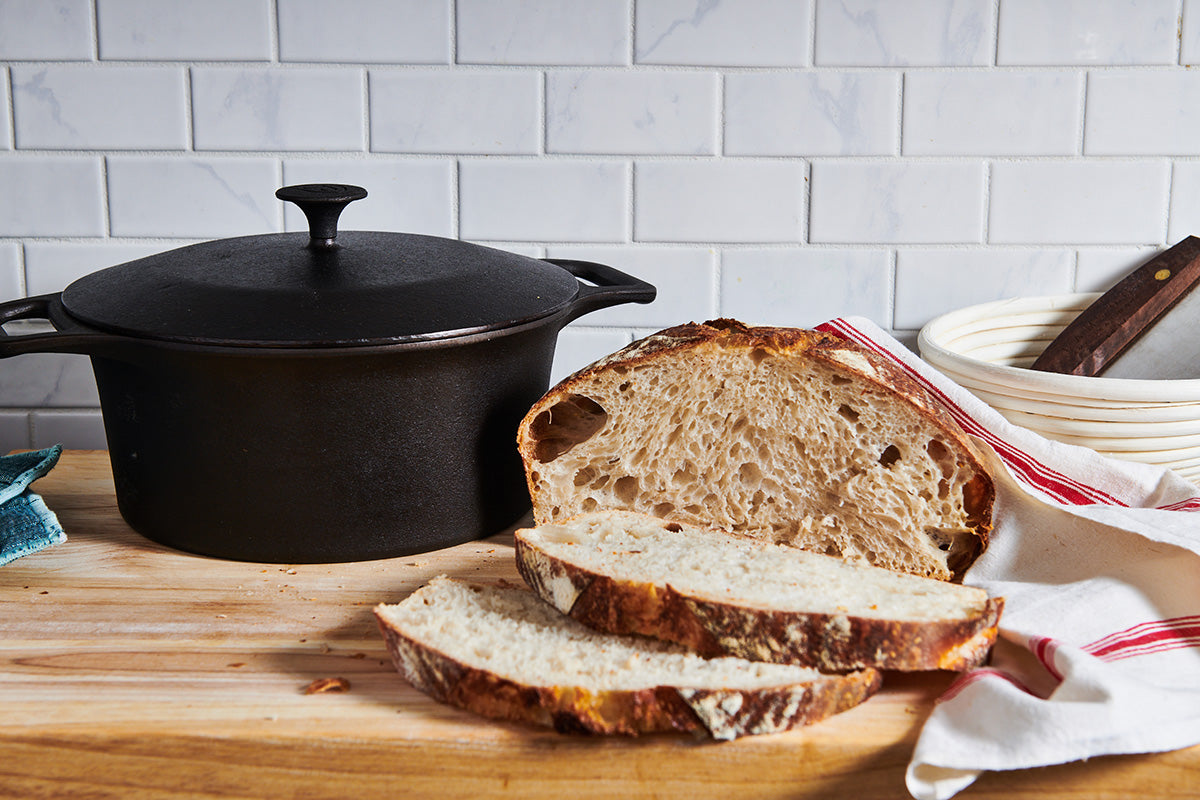 Sourdough Bread with Starter in a Dutch Oven