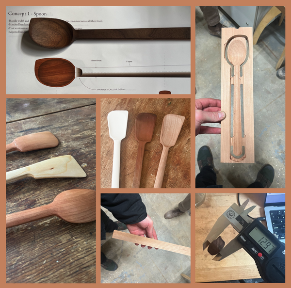 Collage of spoon prototypes