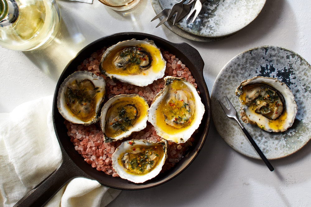 Craftsmen Oyster Grill Pan in Cast Iron