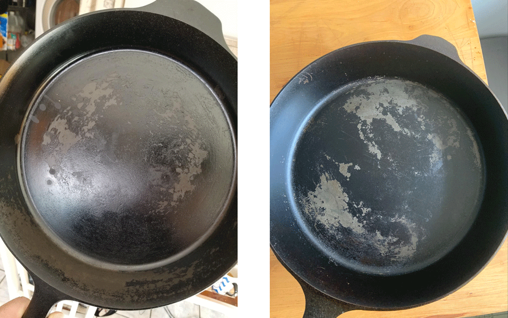 Please help!! New pre-seasoned Lodge cast iron and I cooked bacon in it.  Can not figure out how to clean/remove bacon stains. : r/castiron