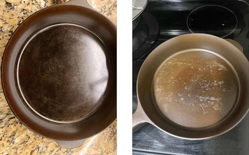 Seasoned with too much oil on a cold cast iron : r/castiron