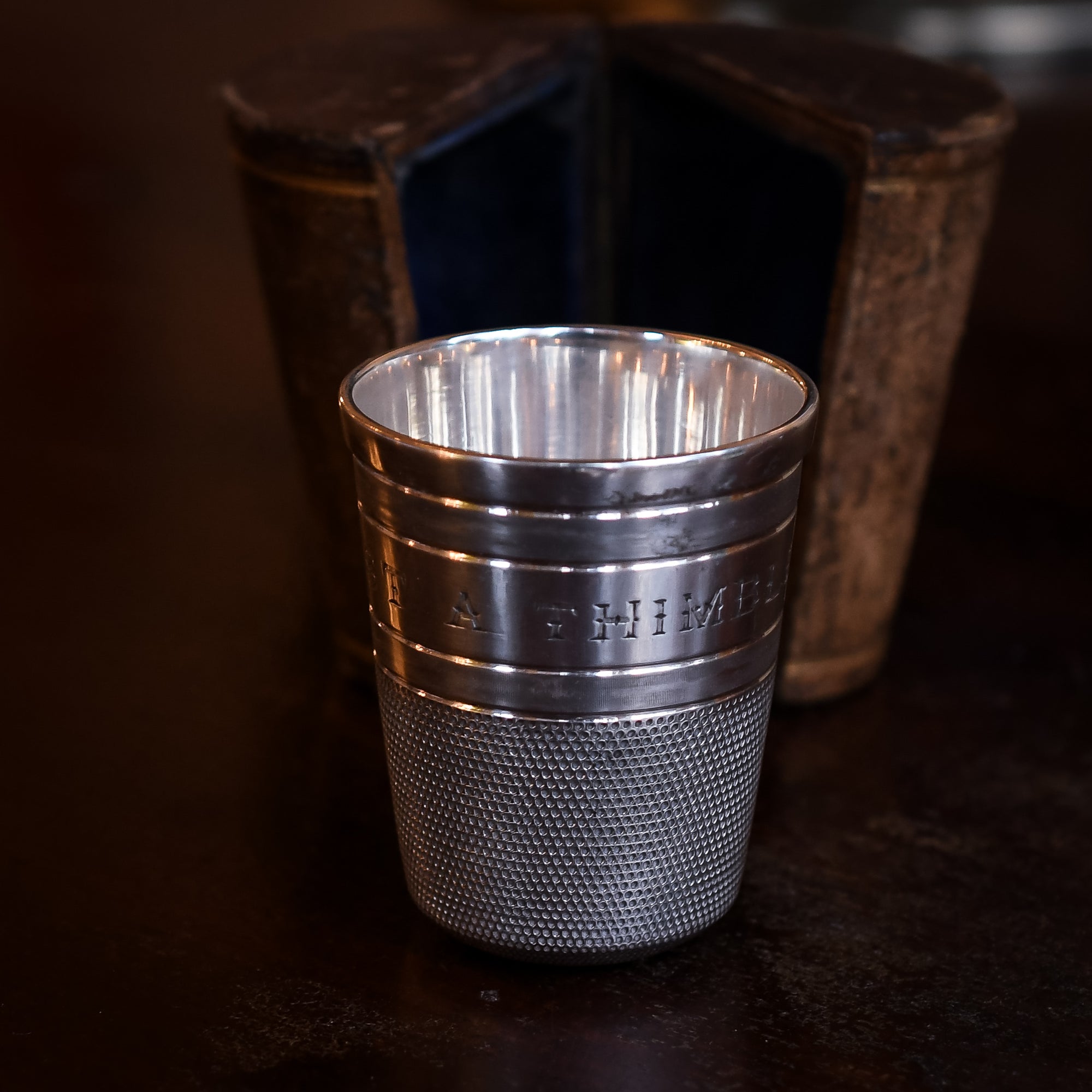 only a thimble full shot glass