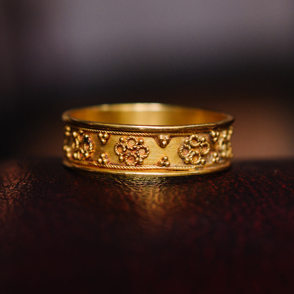 Victorian Etruscan Revival Gold Band – Butter Lane Antiques