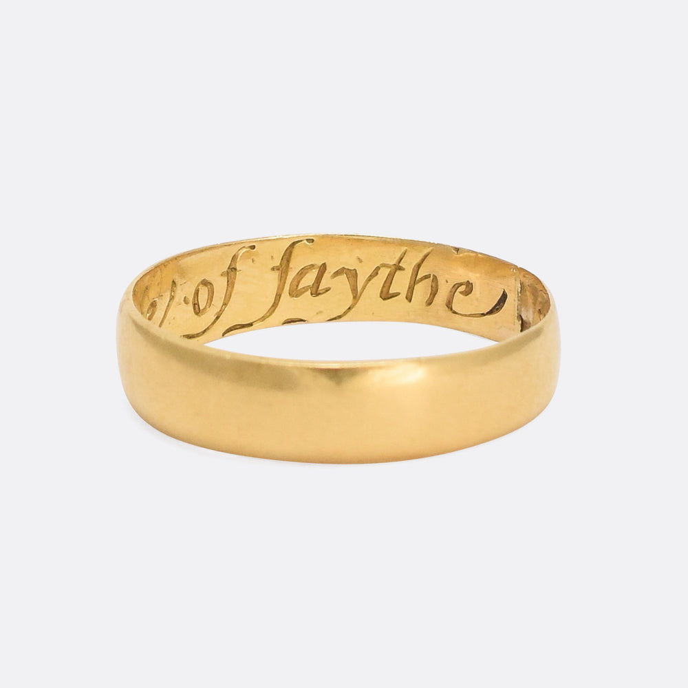 18th Century Gold Posy Ring 