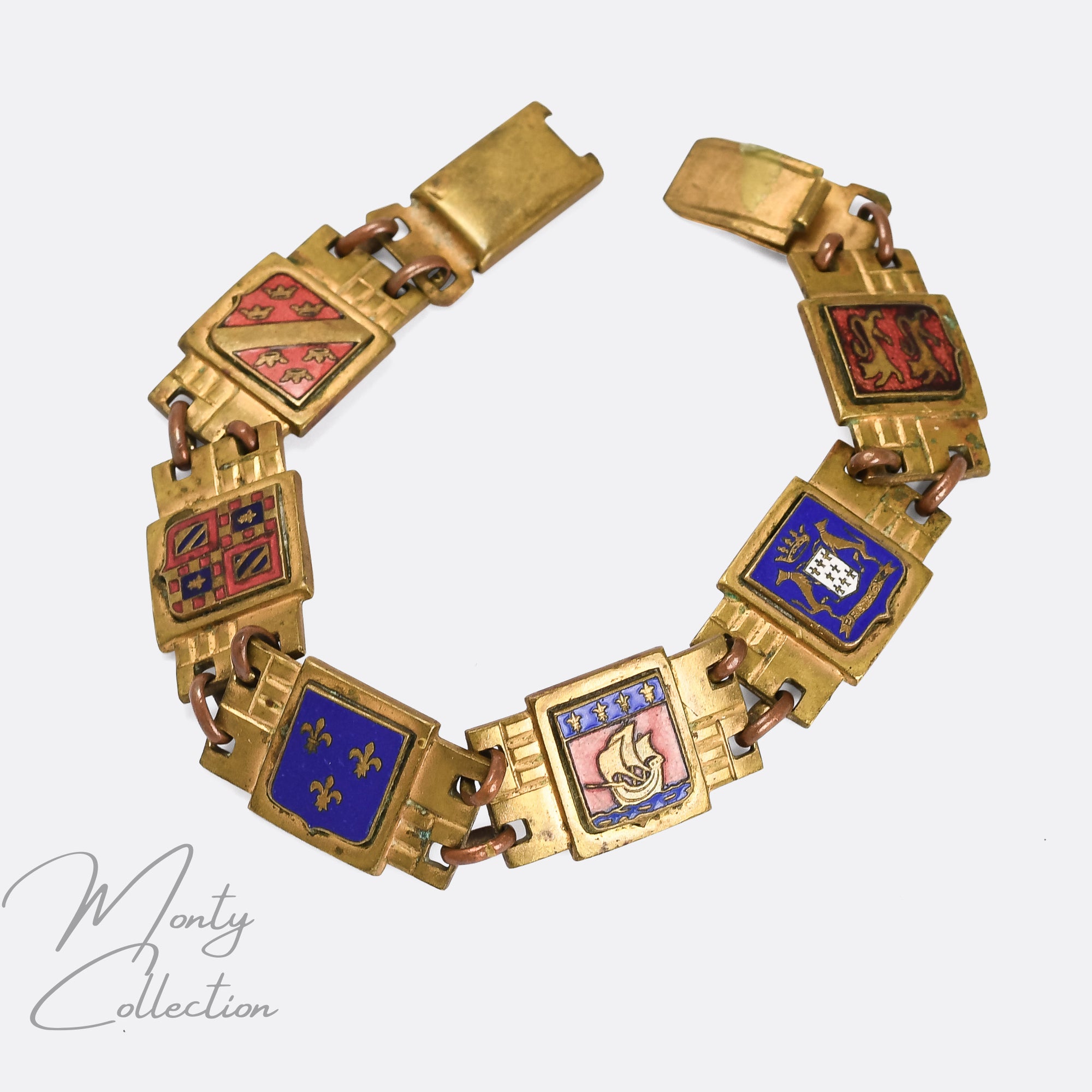 Art Deco French Heraldry Bracelet – Butter Lane Antiques