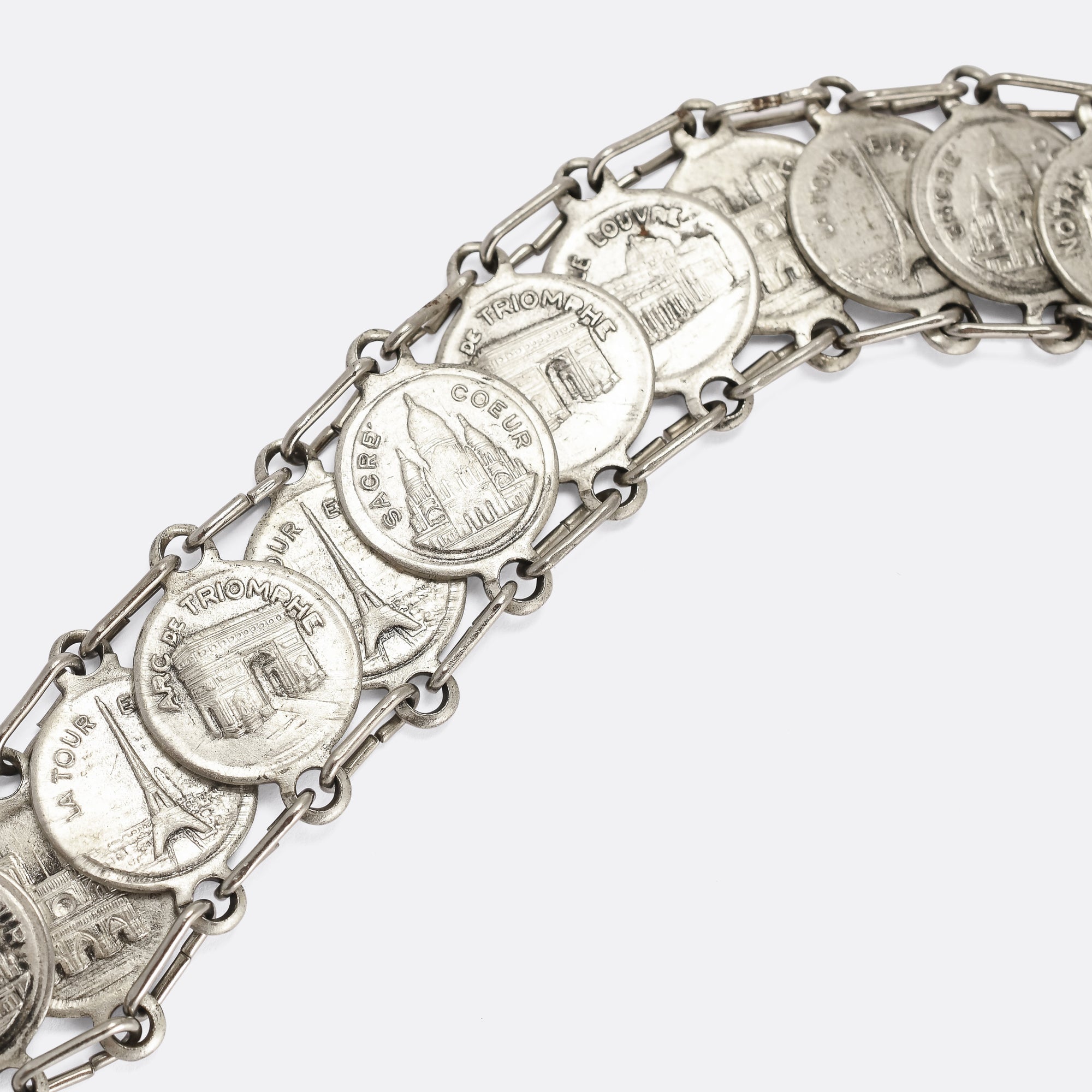Mid-Century Parisian Souvenir Coin Bracelet – Butter Lane Antiques