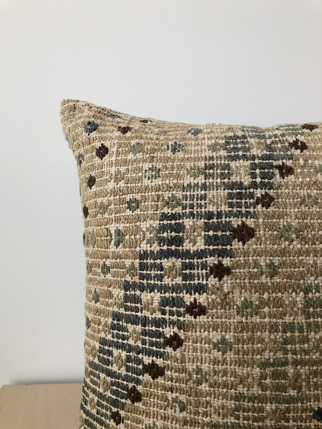 Kilim Pillow In Brown Soft Green And Blue The Arc