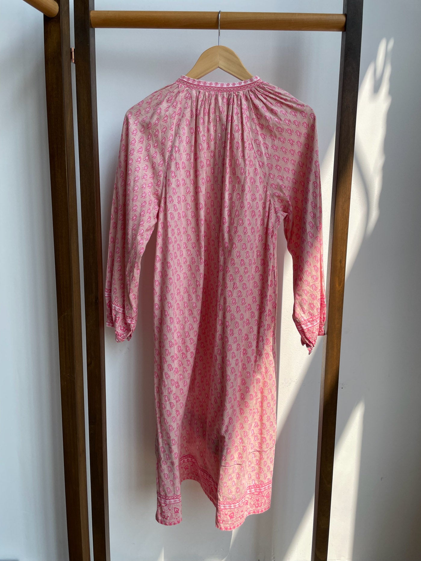 Vintage Carnation Pink Indian Tunic Dress