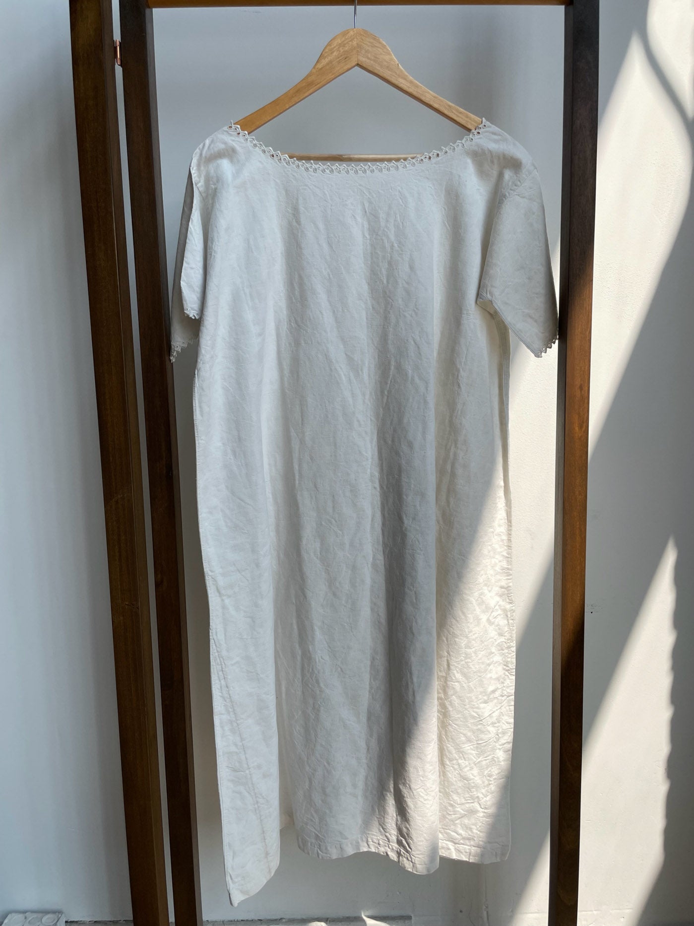 Vintage Monogrammed Linen Work Dress