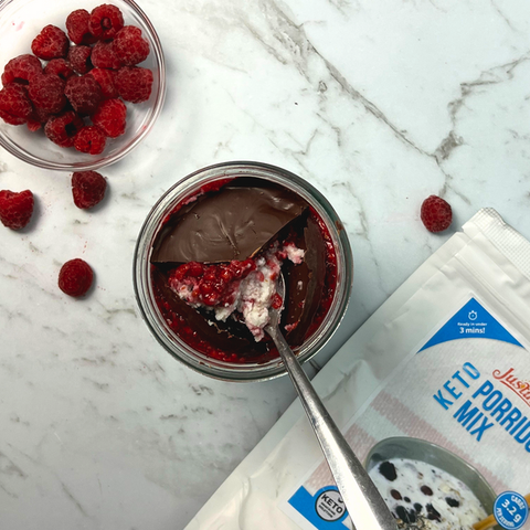 Keto Overnight Choc Top Porridge