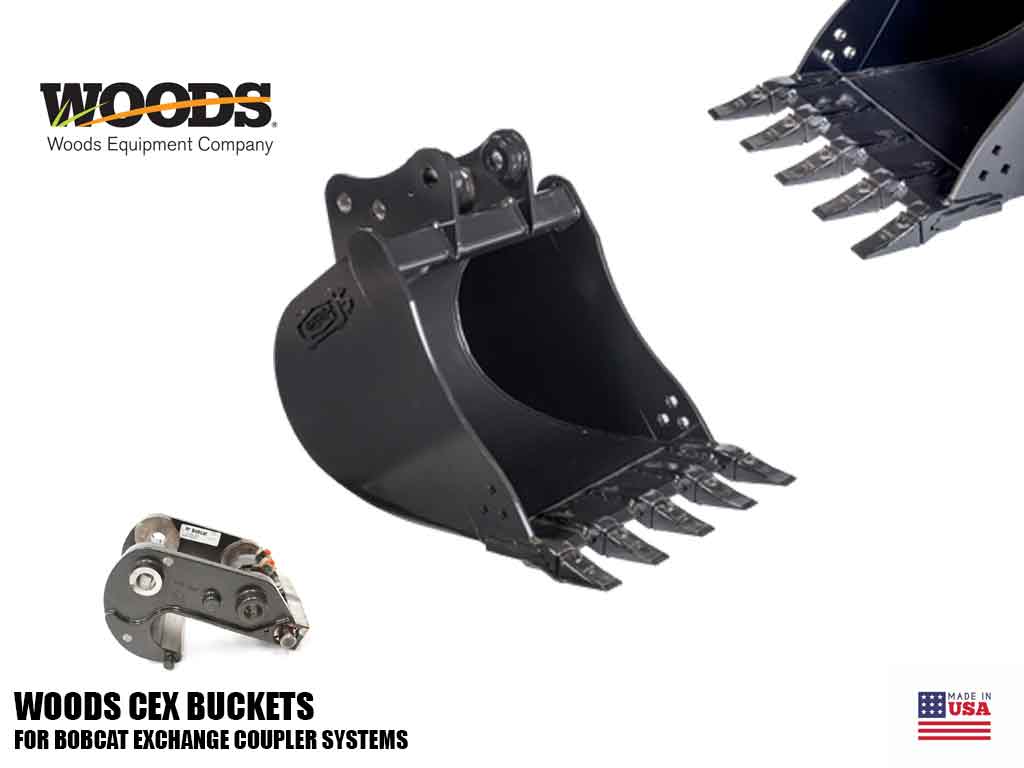 Woods Gannon Cex Series Mini Excavator Buckets For Bobcat Exchange C Langefels Equipment Co Llc