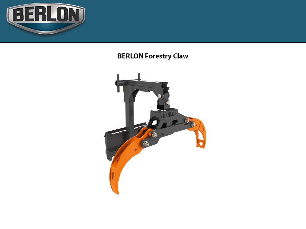 BERLON Mini Forestry claw for Mini Loader - Langefels Equipment Co LLC